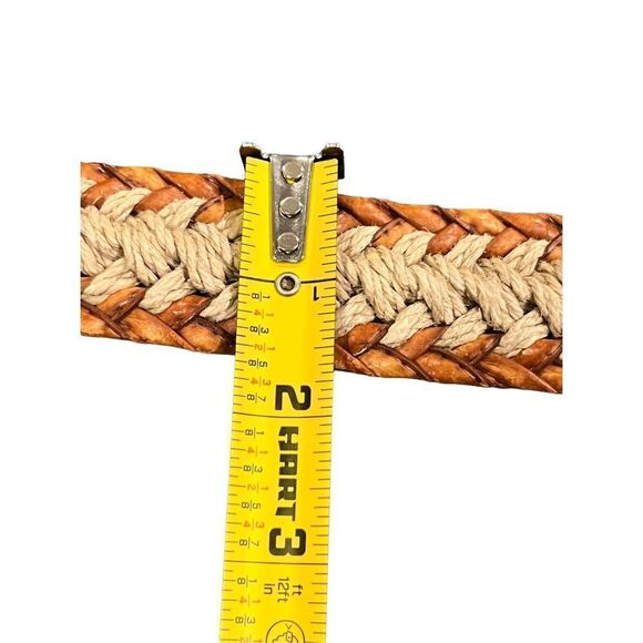 Vintage TORINO Braided Leather brass buckle  size 32 USA made - Picture 5 of 12